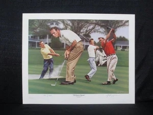 Litografía de golf Masters Champion Arnold Palmer El Rey en Augusta Alan Zúñiga - Imagen 1 de 6