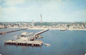 Postcard MA: Town Pier, Provincetown, Cape Cod, Massachusetts, 1950's - Picture 1 of 2
