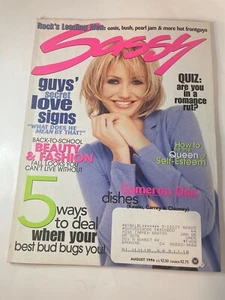 Vintage Sassy Magazine August 1996 Cameron Diaz Cover 90’s Teen RARE - Picture 1 of 4