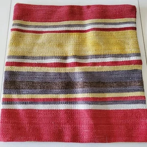 KILIM WOVEN TURKISH TAPESTRY WOOL EARTH COLORS PILLOW COVER 17" X 17" VTG - Picture 1 of 5