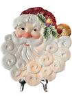 Fitz & Floyd Essentials Santa Claus Face Christmas Cookie Plate Tray Handcrafted