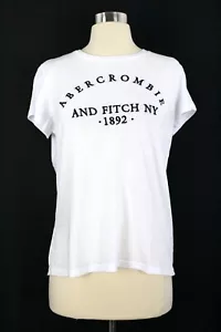Camiseta Mujer Abercrombie & Fitch Talla Grande Blanca Nueva Con Etiquetas - Imagen 1 de 3
