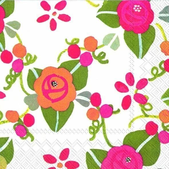 IHR Floral 3 Ply Paper Napkins 20 Pieces