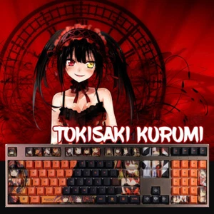 Anime Date A Live Tokisaki Kurumi PBT Keycap Set For 108 Key Mechanical Keyboard - Picture 1 of 12