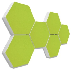 Basotect ® G+ Absorber akustyczny 6 elementów Plaster miodu JASNOZIELONY / Zestaw EXTRA #005 - Zdjęcie 1 z 9