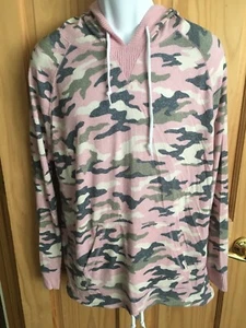 Victoria Secret Pink Women’s Long Sleeve Hoodie Small Pink/Camouflage Thin, Soft - Picture 1 of 7