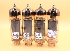 4x 6P14P-EV 6BQ5 EL84M Soviet Pentodes Slightly Used / Tested / Matched Quad - Bild 1 von 4