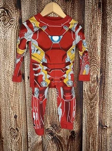 Disney Store Boys Marvel Iron Man 2 Piece Pajama Set Size 2 Long Sleeve & Pants - Picture 1 of 6
