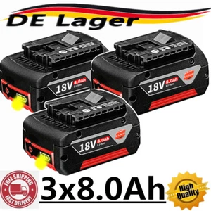 Batteria 3X 8Ah per Bosch 18V Professional GBA GSR BAT618 BAT609 BAT620 8Ah batteria - Foto 1 di 19