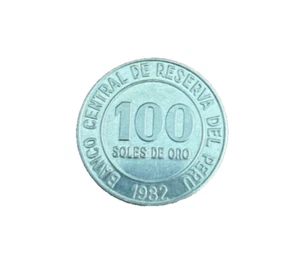 Peruvian 100 soles de Oro coin 1980-1982 - Picture 1 of 3