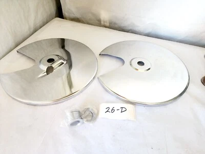 Custom Cycle Accessories Harley Davidson Chrome Brake Rotor Cover Set - Image 1 of 4