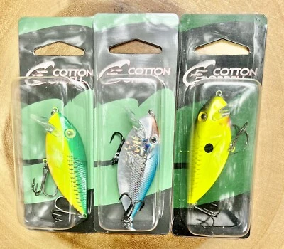 CRD OWAFER Crankbaits (lote de 3) Cordell de algodón, pesca de lubina, ¡envío gratuito! Nuevo con etiquetas Foto 1 de 4