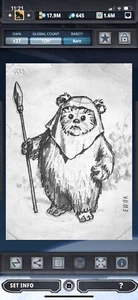 Topps Star Wars Digital Card Trader White Saga Graphite Ewok Insert - Picture 1 of 1