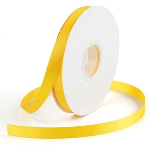 Yellow Satin Ribbon 1/2" Thin Maize Ribbon Silk Ribbon for Wedding Decor Fabr... - Picture 1 of 9