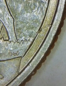 2006P North Dakota State Quarter Rim To Rim Pre Cud Die Break Mint Error Coin - Picture 1 of 3