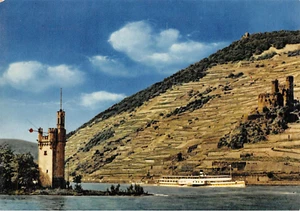 Blick auf den Mäuseturm und Ruine Ehrenfels bei Bingen am Rhein (8755) - Bild 1 von 2
