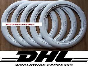 Firestone tire style 15'' White Wall Tyre Insert Trim Port-a-wall - Set of 5. - Picture 1 of 6