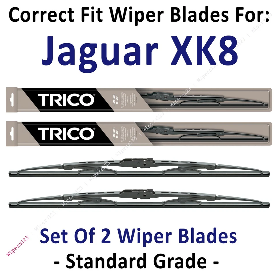 Paquete de 2 escobillas limpiaparabrisas estándar - aptas para Jaguar XK8 1997-2006 - 30210x2 Foto 1 de 1