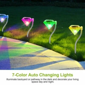 EpicGadget Outdoor Decorations Color Changing LED Diamond Solar Light - Picture 1 of 12