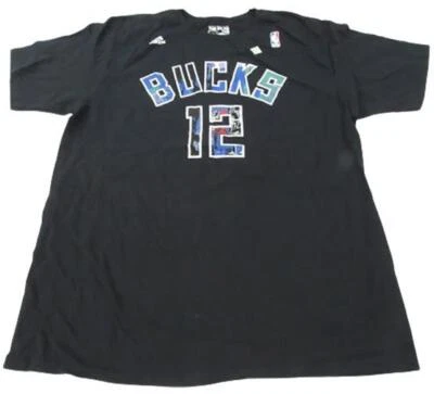 New #12 Milwaukee Bucks Mens Sizes XL-2XL Black Adidas Shirt - Image 1 of 4