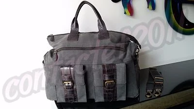 Bolso Bosca Field Collection EXCURSION en GRIS con MARRÓN OSCURO ¡TOTALMENTE NUEVO CON ETIQUETAS! Foto 1 de 4