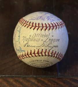 1957 AL All-Star signierter Baseball Berra Kaline Minoso Wynn Fox kein Echtheitszertifikat MLB HOF - Bild 1 von 7