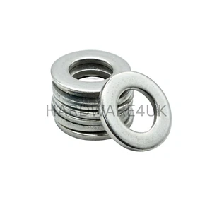 A2 Stainless Steel Flat Washers DIN 125 Metric M3–M16 Corrosion Resistant - Picture 1 of 4