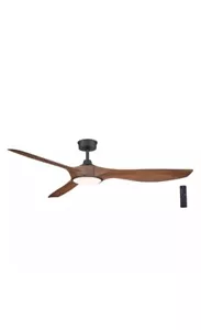 Home Decorators Collection Ceiling Fan W/ Light Remote Control 66" Natural Iron - Picture 1 of 6