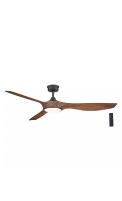 Home Decorators Collection Ceiling Fan W/ Light Remote Control 66" Natural Iron - Image 1 of 4