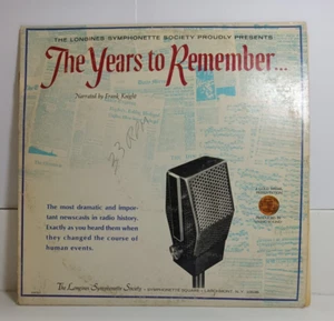 The Years To Remember - Vinyl LP 1966 Longines Symphonette * Radio Broadcasts - Foto 1 di 8
