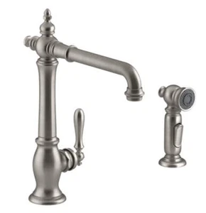 Kohler K-99265-VS Artifacts 1.5 GPM Kitchen Faucet With Side Spray, Vibrant Stai - Picture 1 of 2