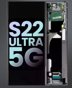 Original Samsung Galaxy S22 Ultra 5G OLED Display Graphite Frame (Service Pack) - Picture 1 of 5