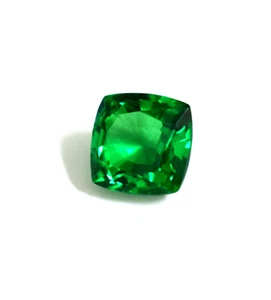 Faceted 10-12 CT Short Cushion Cut Natural Tsavorite Green Garnet Gemstone - Picture 1 of 8