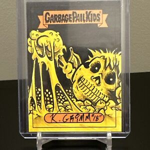 2018 Garbage Pail Kids K. Grimm Dead Ted Sketch Card Oh the Horrorible GPK