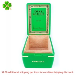 Caja de cigarros de madera vacía Dias De Gloria Toro Brasil 7,5" x 5,5" x 4" - Imagen 1 de 12