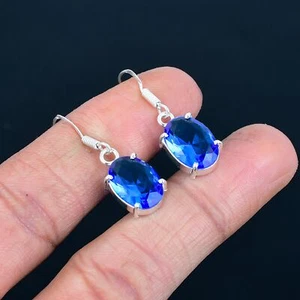 Tanzanita Cuarzo Piedras Preciosas Regalo 925 Plata Esterlina Solitario Pendi... - Imagen 1 de 6