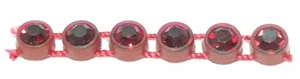 1 mt. PASSAMANERIA STRASS BASE RED-STRASS SIAM ss13 - Bild 1 von 1