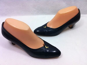 Salvatore Ferragamo Womens Shoes Medium Heel Pumps Blue Snake Print Size 8.5 AA - Picture 1 of 8