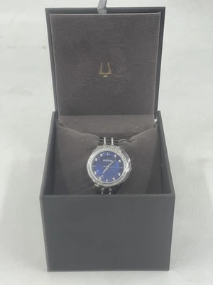 Женские часы Bulova Phantom кристалл браслет темно-синий/серебристый 97L276 - Изображение 1 из 4