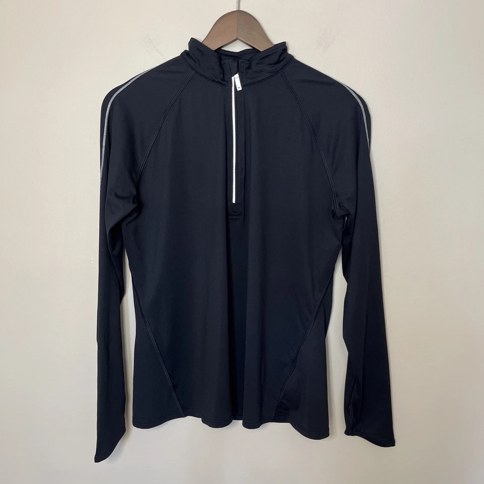 CALLAWAY - PULÔVER FEMININO LEVE 1/4 ZÍPER preto grande golfe pickleball - Imagem 1 de 4