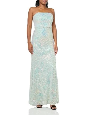 SPEECHLESS женщин зеленый с подкладкой переливающийся без рукавов платье для официальных приемов Juniors 1 - Изображение 1 из 4