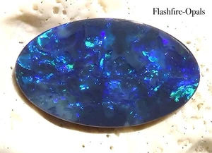11,0 ct. GEMA SOLID BLACK OPAL BRILLANTE VERDE-AZUL-TURQUÍA VIDEO FLASHFIRE-ÓPALS - Imagen 1 de 7