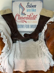 Miu Miu braune Leder Overknee Lammfell gefütterte Stiefel Damen Gr. 41 SCHÖN - Bild 1 von 6