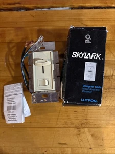 Lutron SKYLARK S-10P-IV 1000W 1-poliger voreingestellter Dimmer, Ein-/Ausschalter elfenbein - Bild 1 von 3