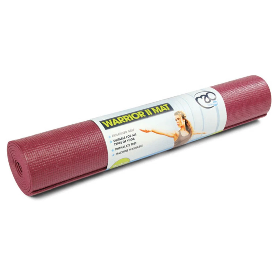 Fitness-Mad Yoga-Mad Warrior II Mat 4mm -Burg -DS - Image 1 of 1