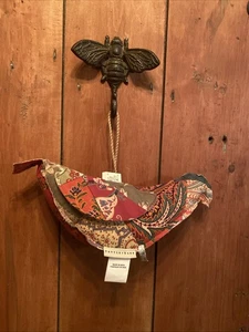 Pottery Barn Christmas Pollie bird fabric large ornament New with tags - Picture 1 of 9