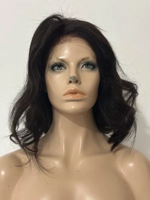 Front lace wig bob stunning silky quality 100% human hair 180% density - Image 1 of 4