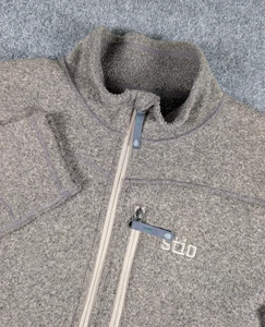 Stio Wilcox Fleece Jacket Mens Medium Heather Gray/Tan Full Zip Outdoors w/Logo - Picture 1 of 10