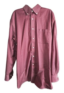 Camicia manica lunga uomo firmata Daniel Cremieux rosso bianco check taglia large - Foto 1 di 11