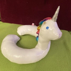 Build a Bear Workshop Teddy Bear Accessory Rainbow Unicorn Pool Float Vinyl Toy - Picture 1 of 14